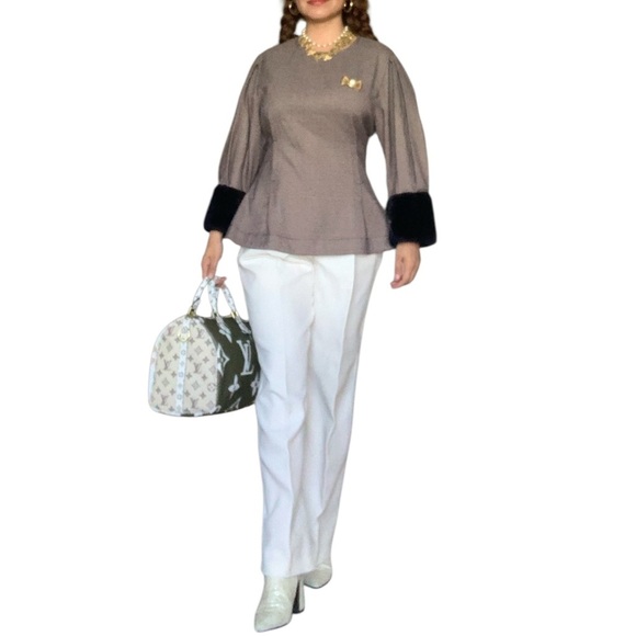 Zara - Puff Sleeve peplum cut Top - Small - Picture 5 of 11